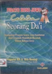 Image of Pidato Boso Jowo Catatan Seorang Dai